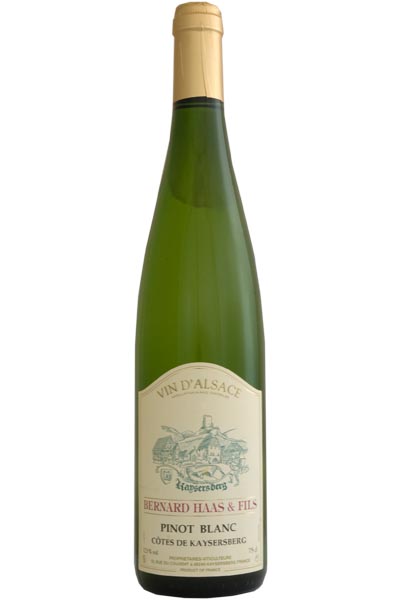 Pinot Blanc, Bernard Haas & Fils, Cotes de Kaysersberg, France, Alsace, 2019