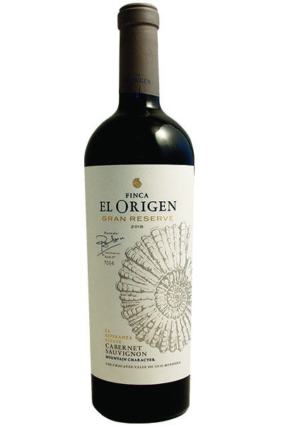 Cabernet Sauvignon, Grand Reserve, Finca el Origen, Uco Valley, Mendoza, Argentina, 2019