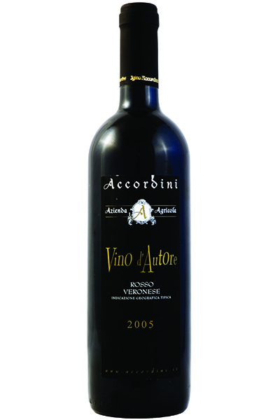 Vino d'Autore, Rosso Veronese IGT, Accordini, Azienda Agricola, Verona, Italy, 2005