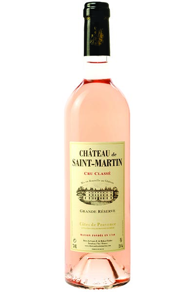 Cote de Provence Rose, Grand Reserve Cru Classe, Chateau de Saint Martin, Provence, France 2022